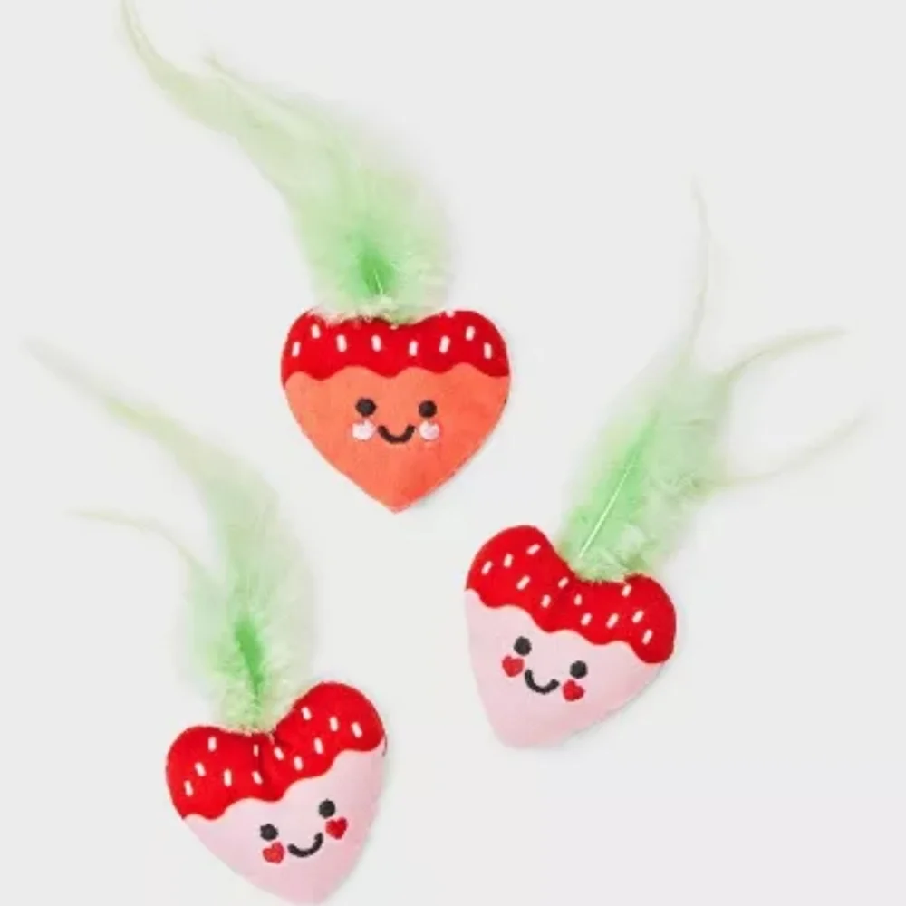Strawberries Cat Toy - Boots & Barkley™ 3ct